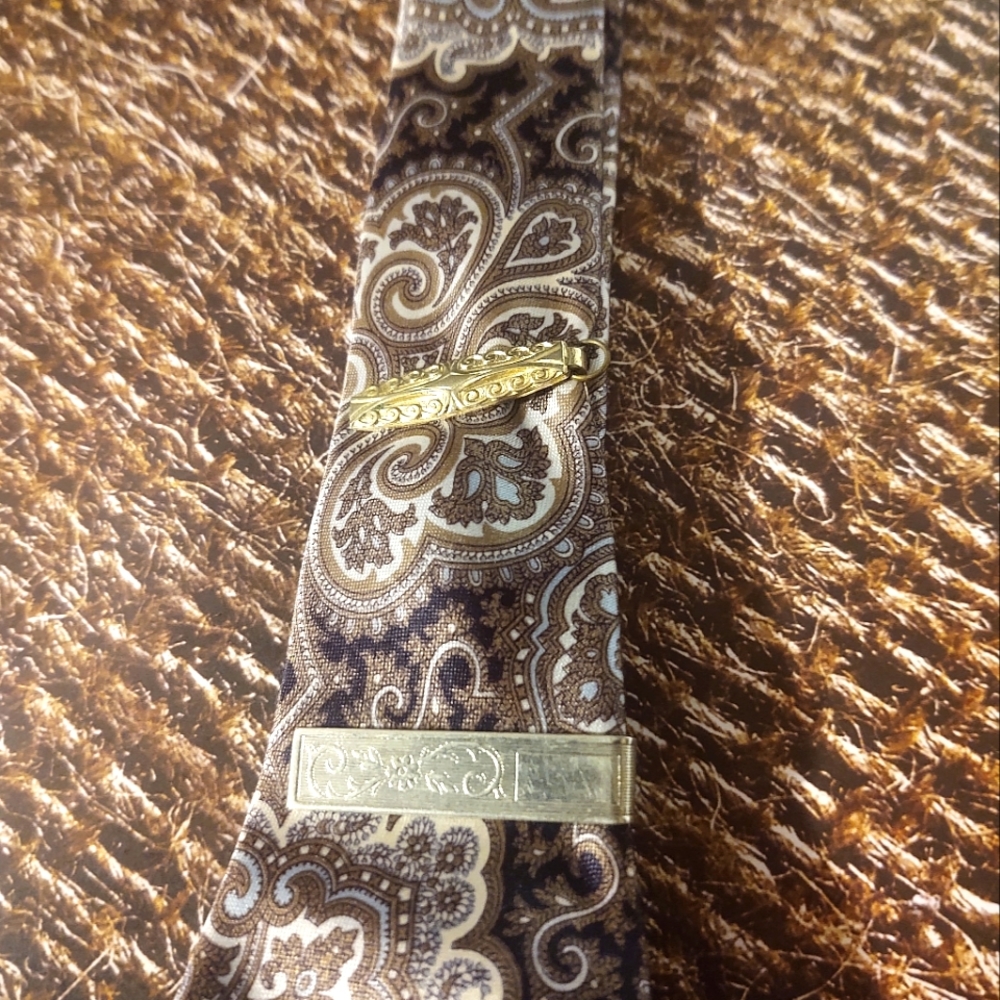 Vintage Tie Clasp, QTY:2